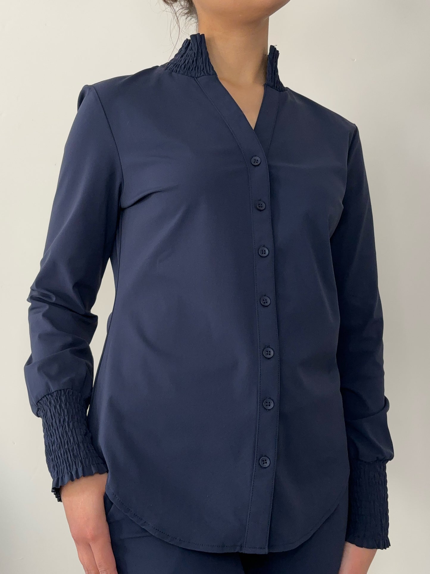 Daelin Bibi Travelstof Blouse blauw front