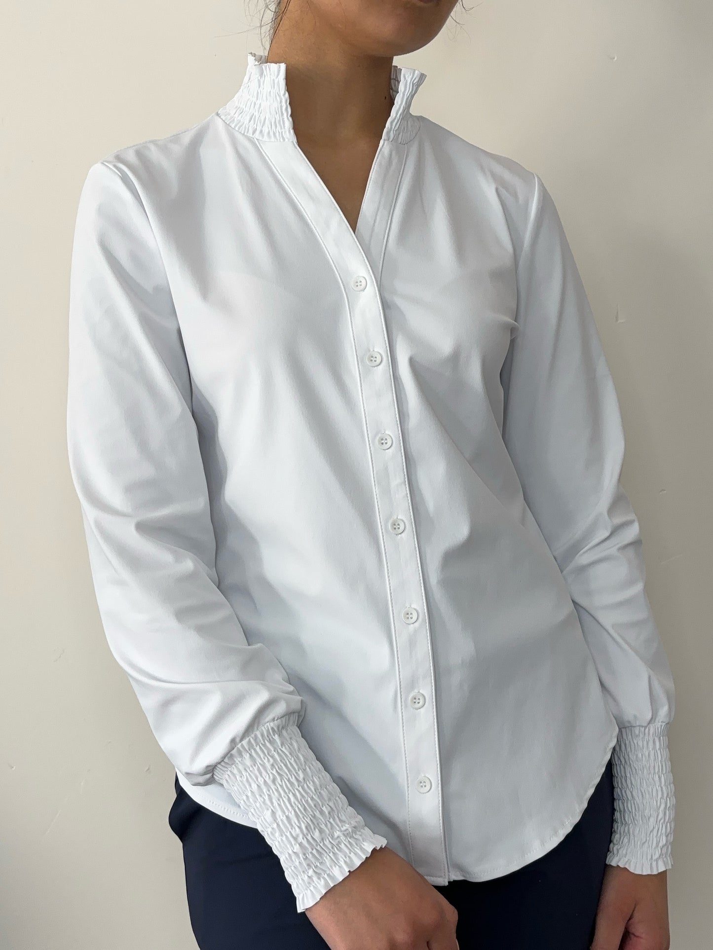 Daelin Bibi Travelstof Blouse wit front