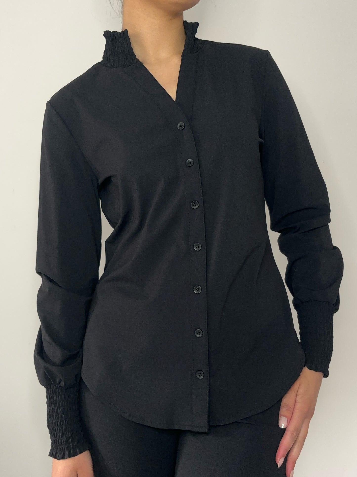 Daelin Bibi Travelstof Blouse zwart