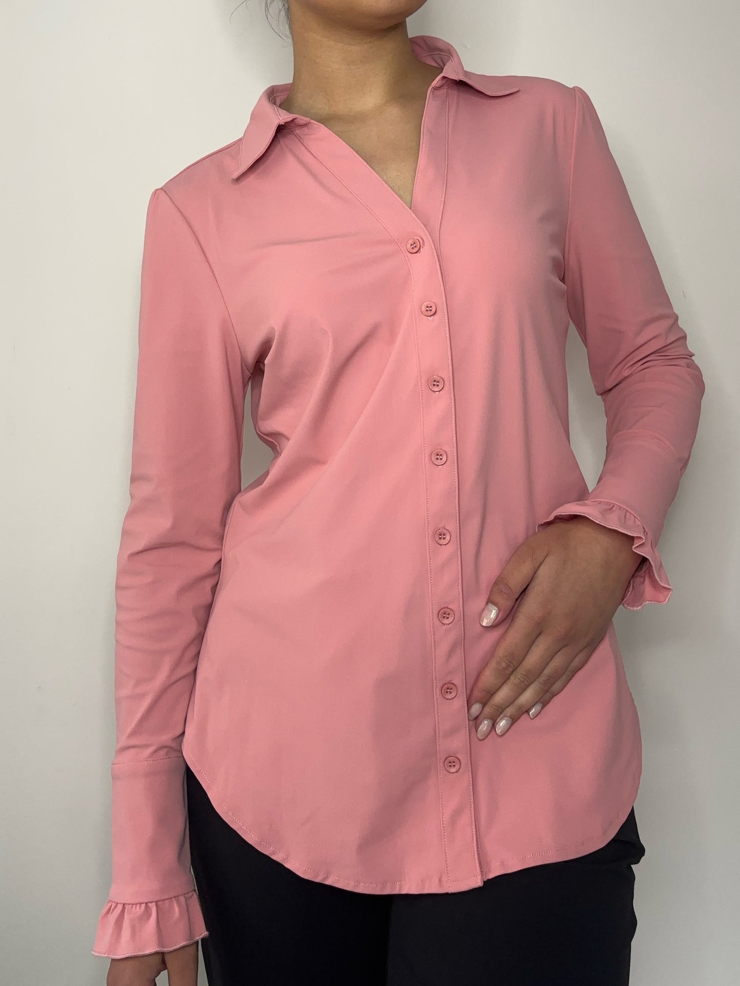 Daelin Celine Travelstof Blouse Roze