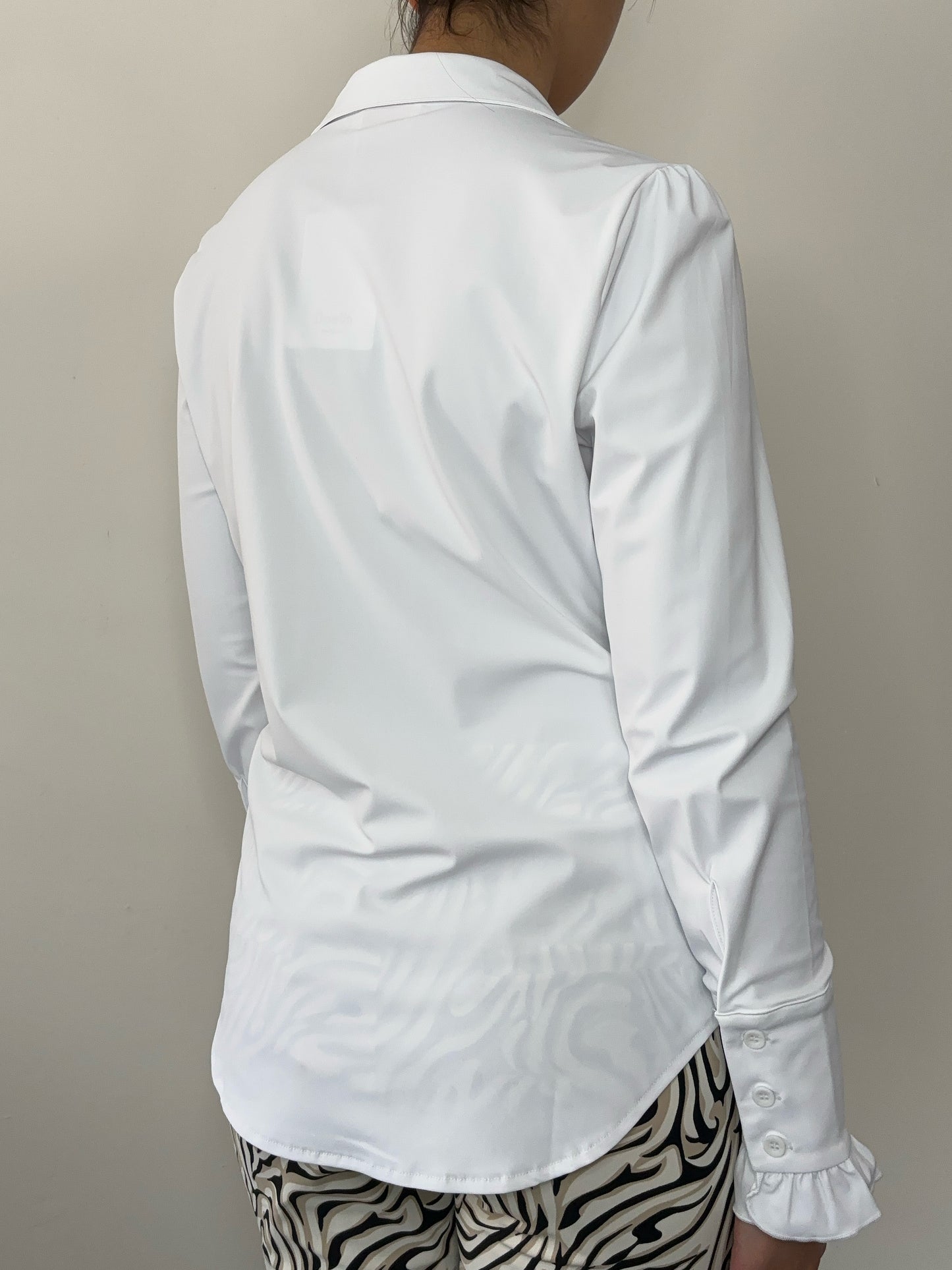 Daelin Celine Travelstof Blouse wit back