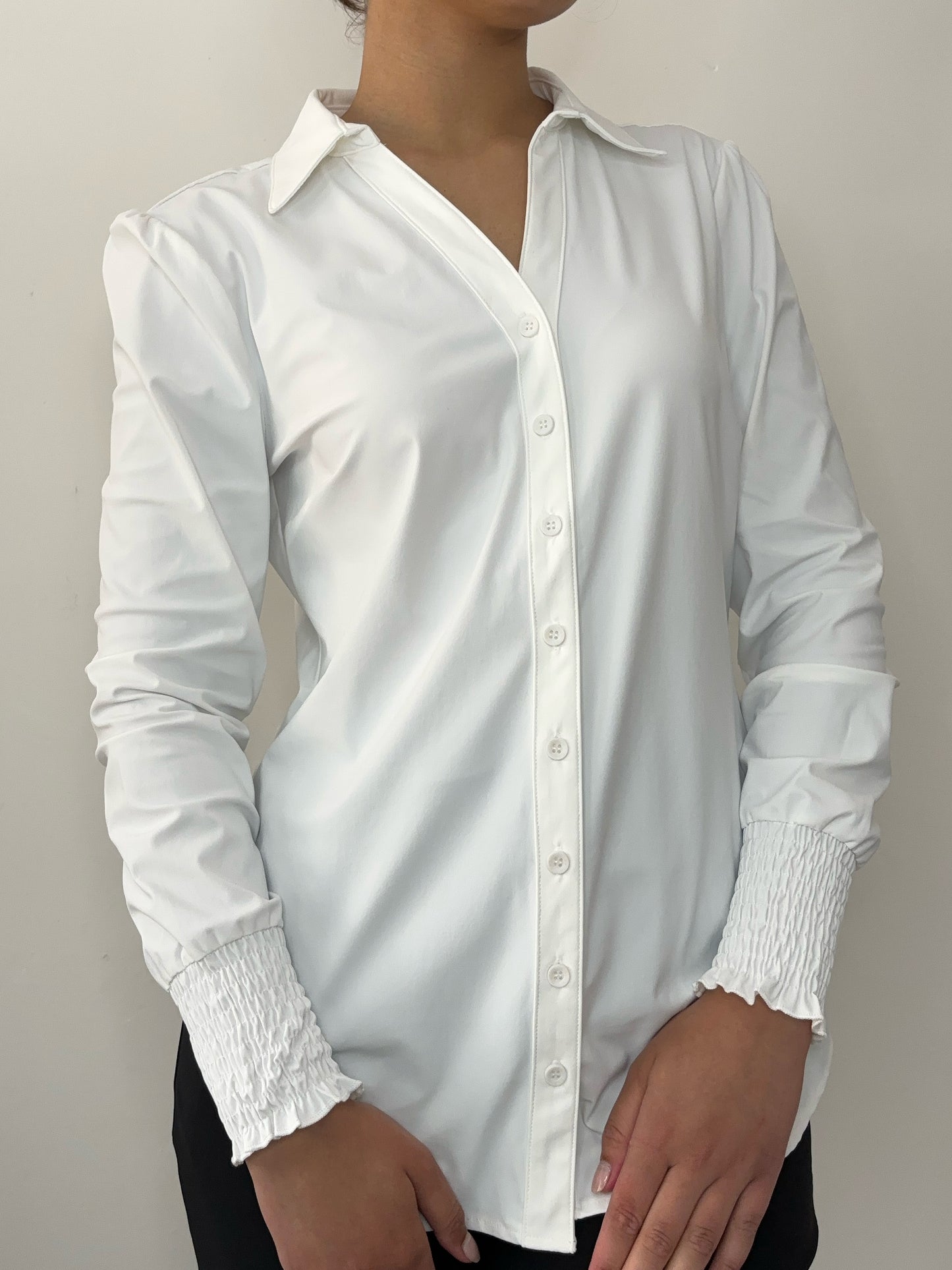 Daelin Daphne Travelstof Blouse off white wit