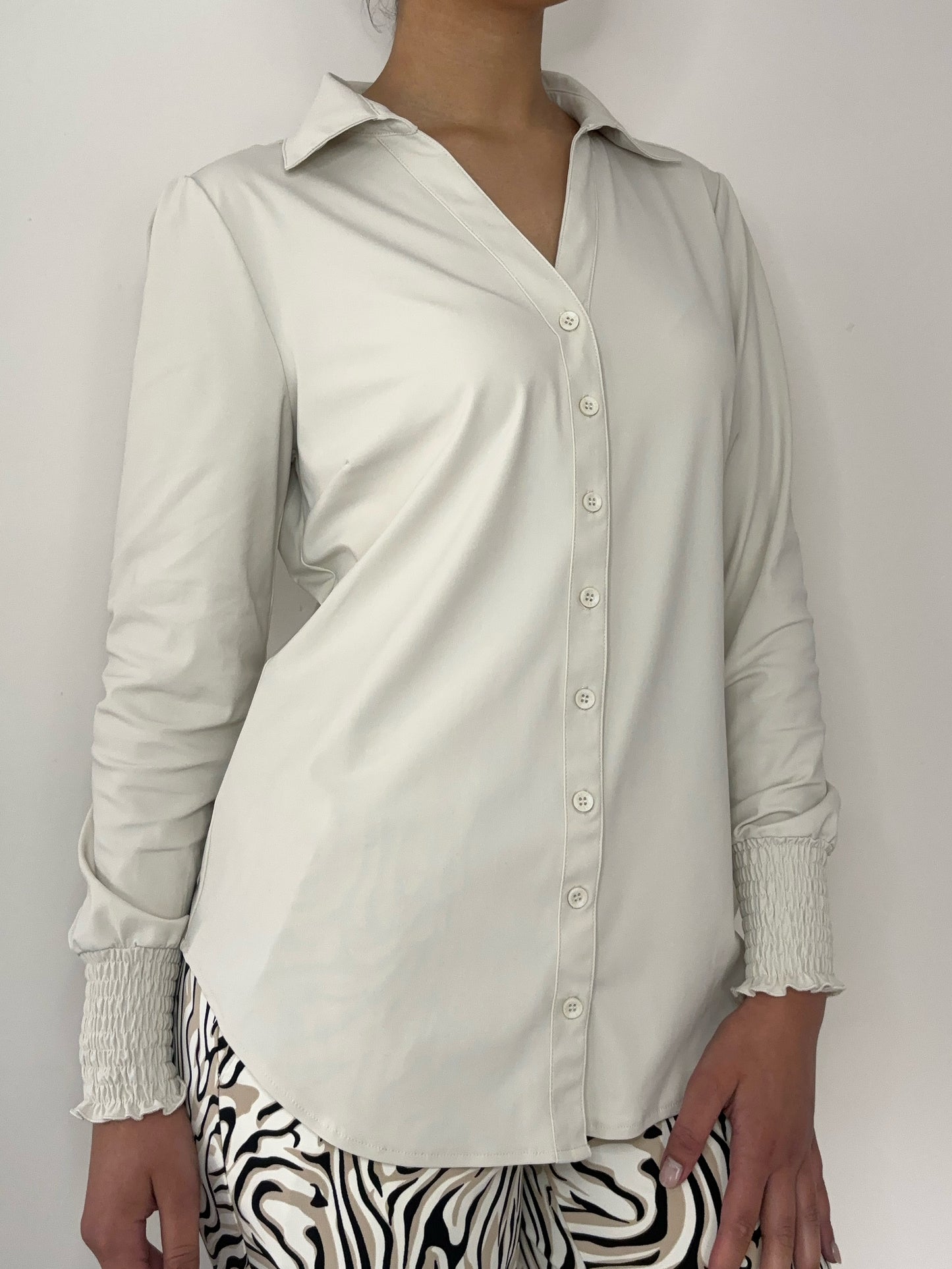 Daelin Elize Travelstof Blouse beige