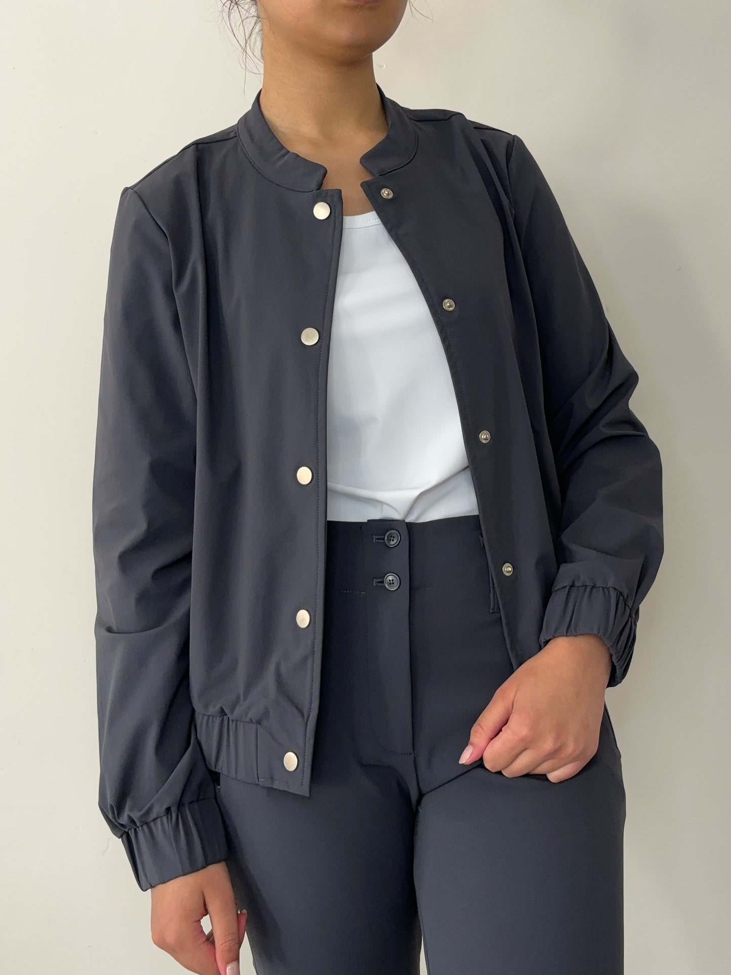 Daelin Fifi Travelstof Jacket jasje grijs front