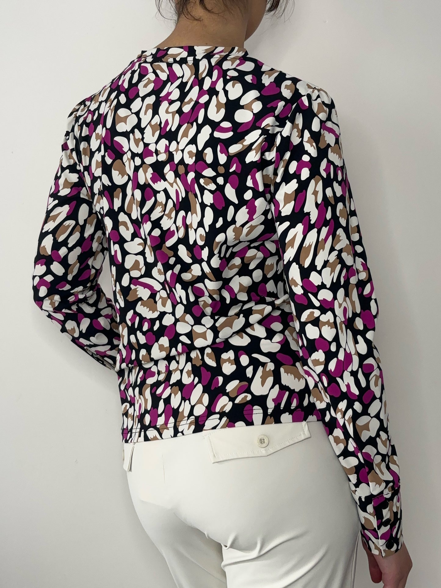 Daelin Ganya Travelstof Shirt panter/leopard print back