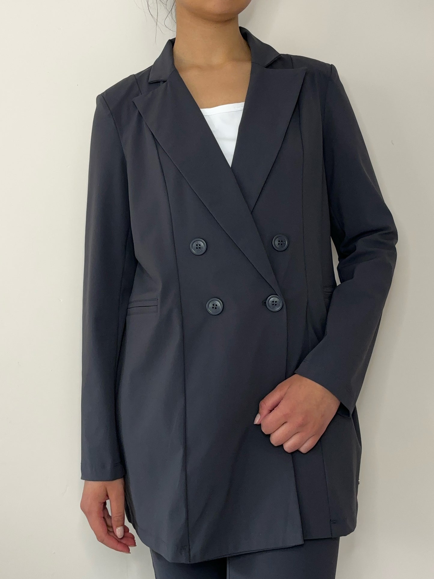 Daelin GiGi Travelstof Blazer jasje grijs