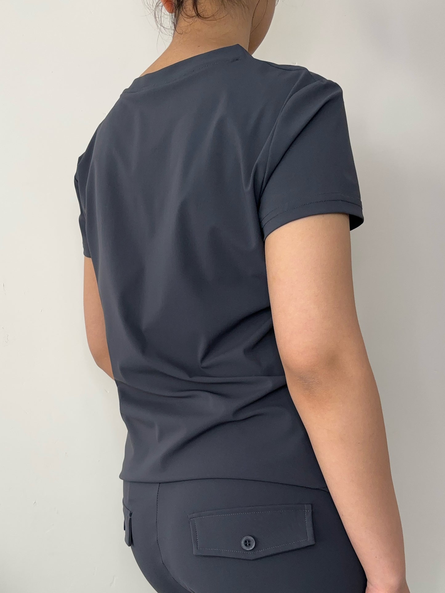 Daelin Gina Travelstof Shirt grijs back