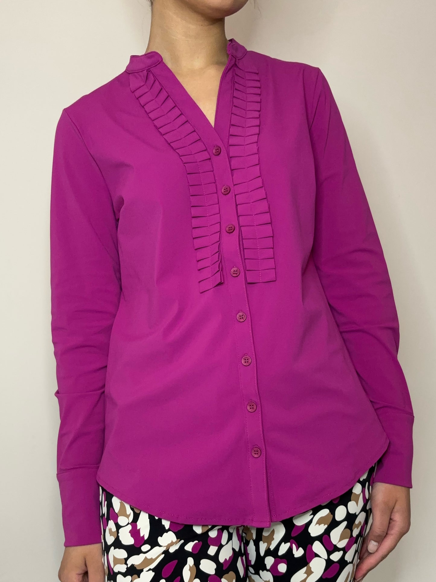 Daelin Gwen Travelstof Blouse paars
