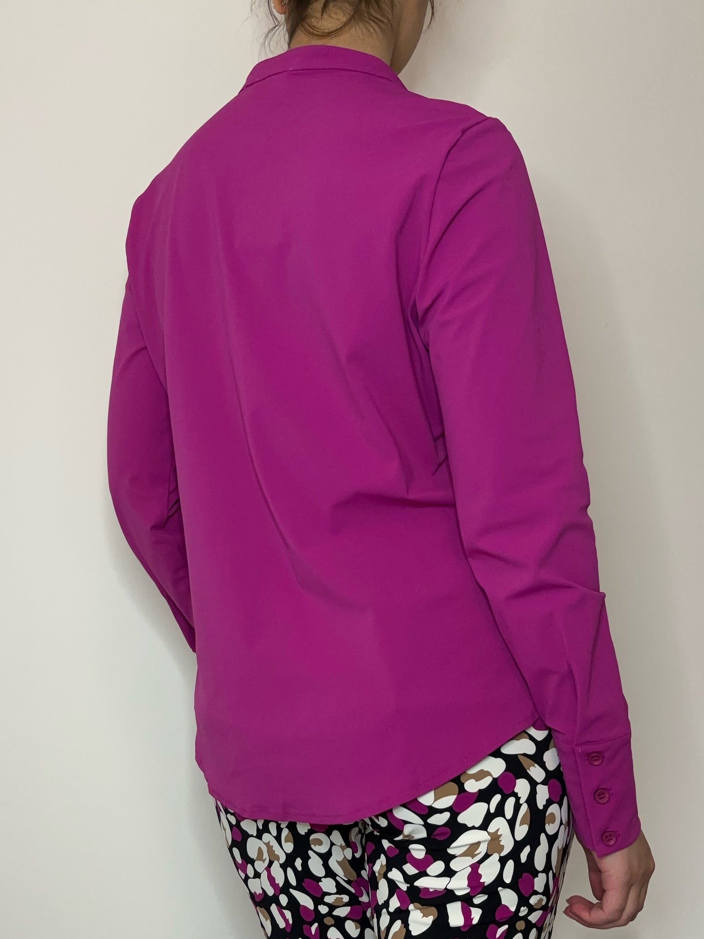 Daelin Gwen Travelstof Blouse paars back