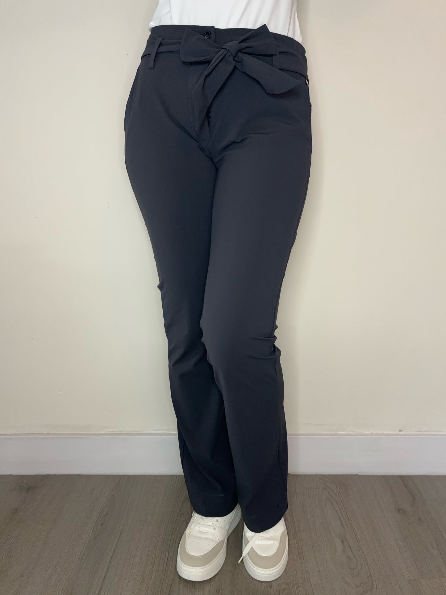 Daelin Zoë Travelstof Broek grijs front