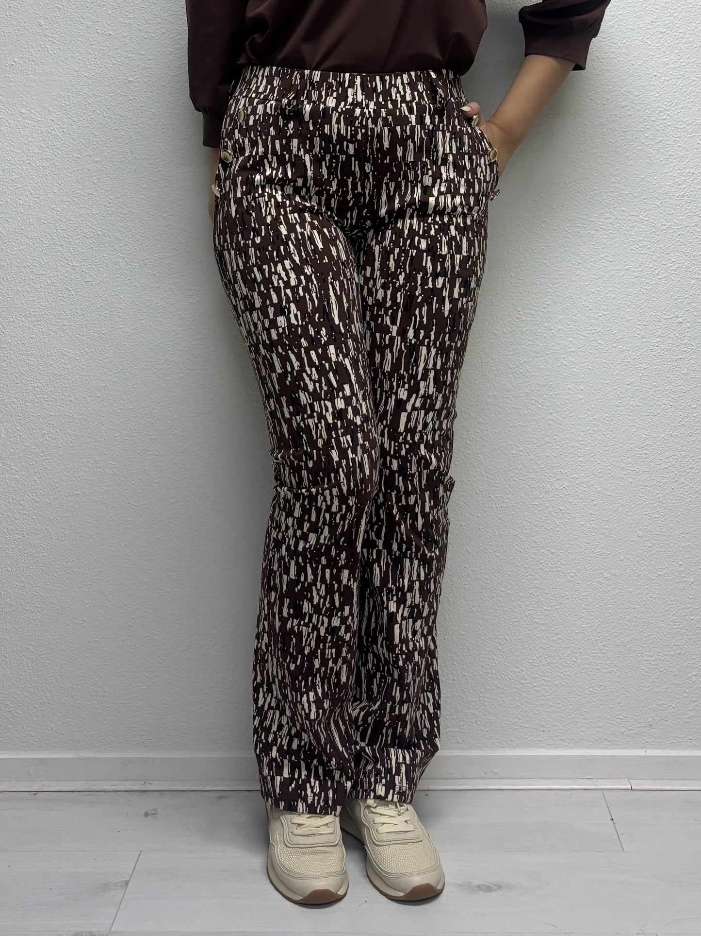 Daelin Elga Travelstof Flared Broek