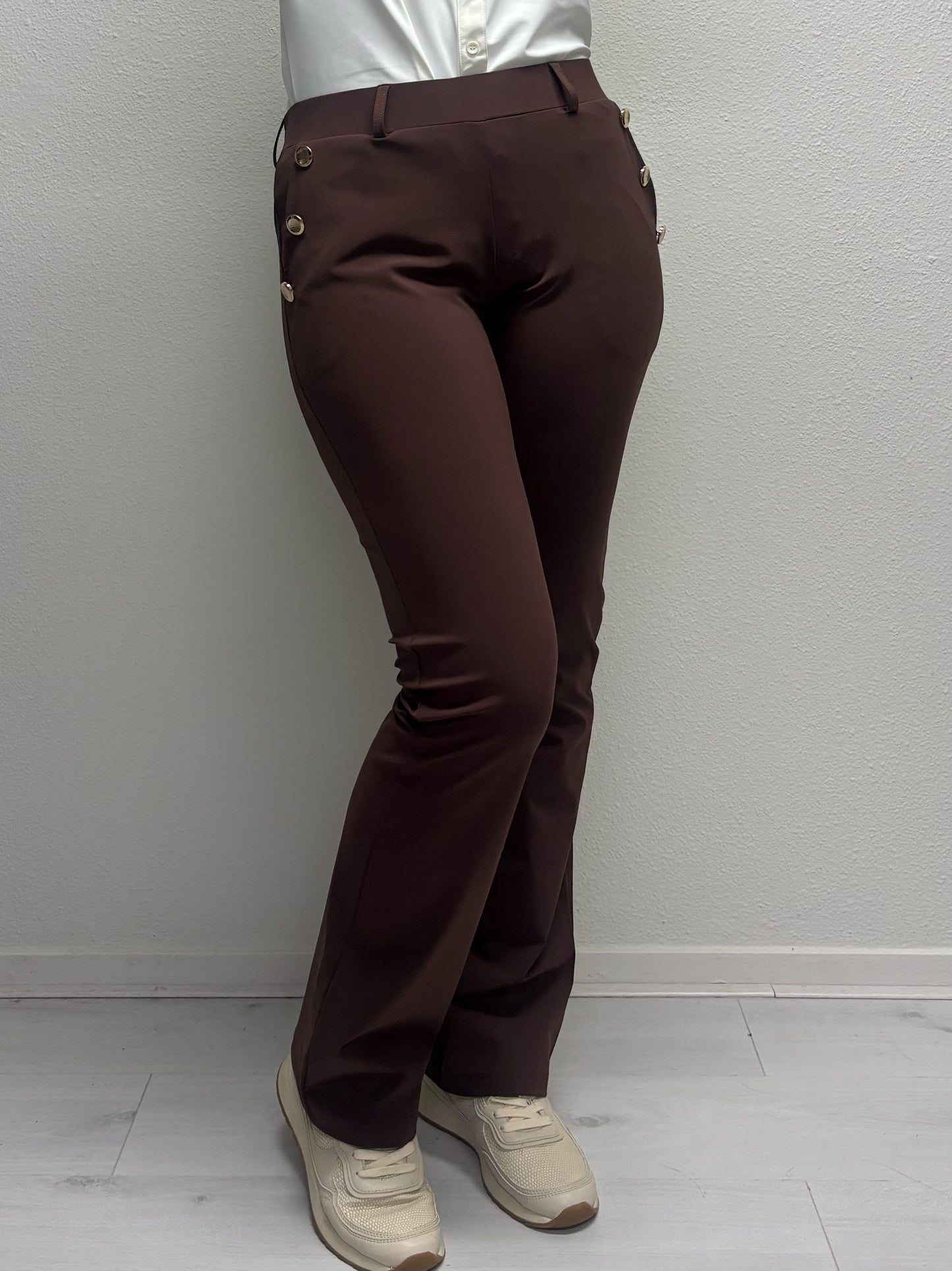 Daelin Elegance Travelstof Flared Broek