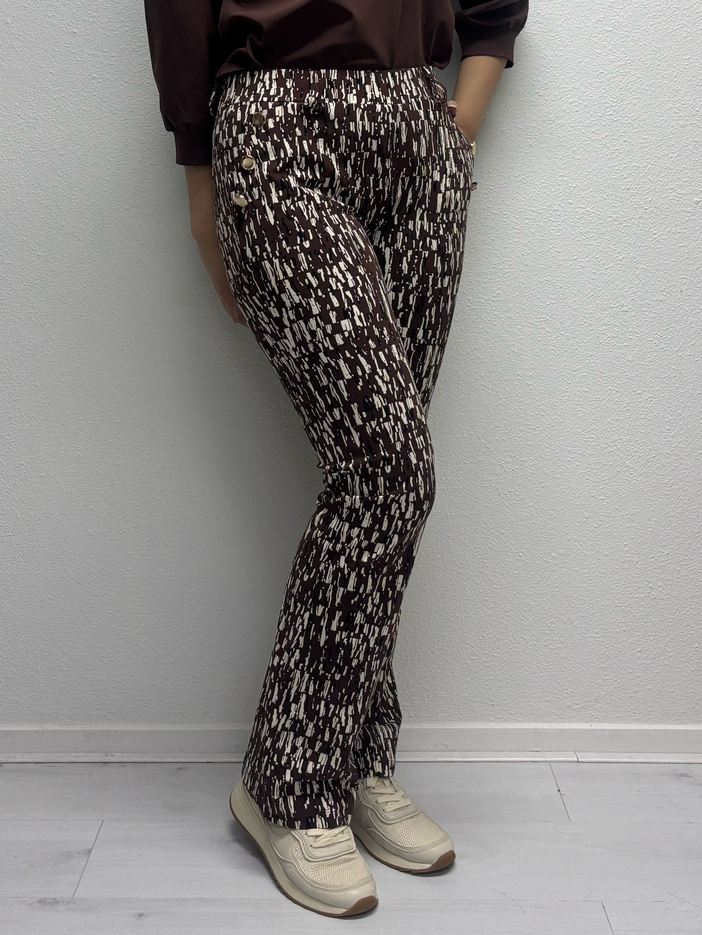 Daelin Elga Travelstof Flared Broek