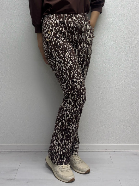 Daelin Elga Travelstof Flared Broek