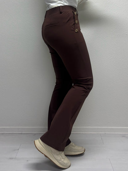 Daelin Elegance Travelstof Flared Broek