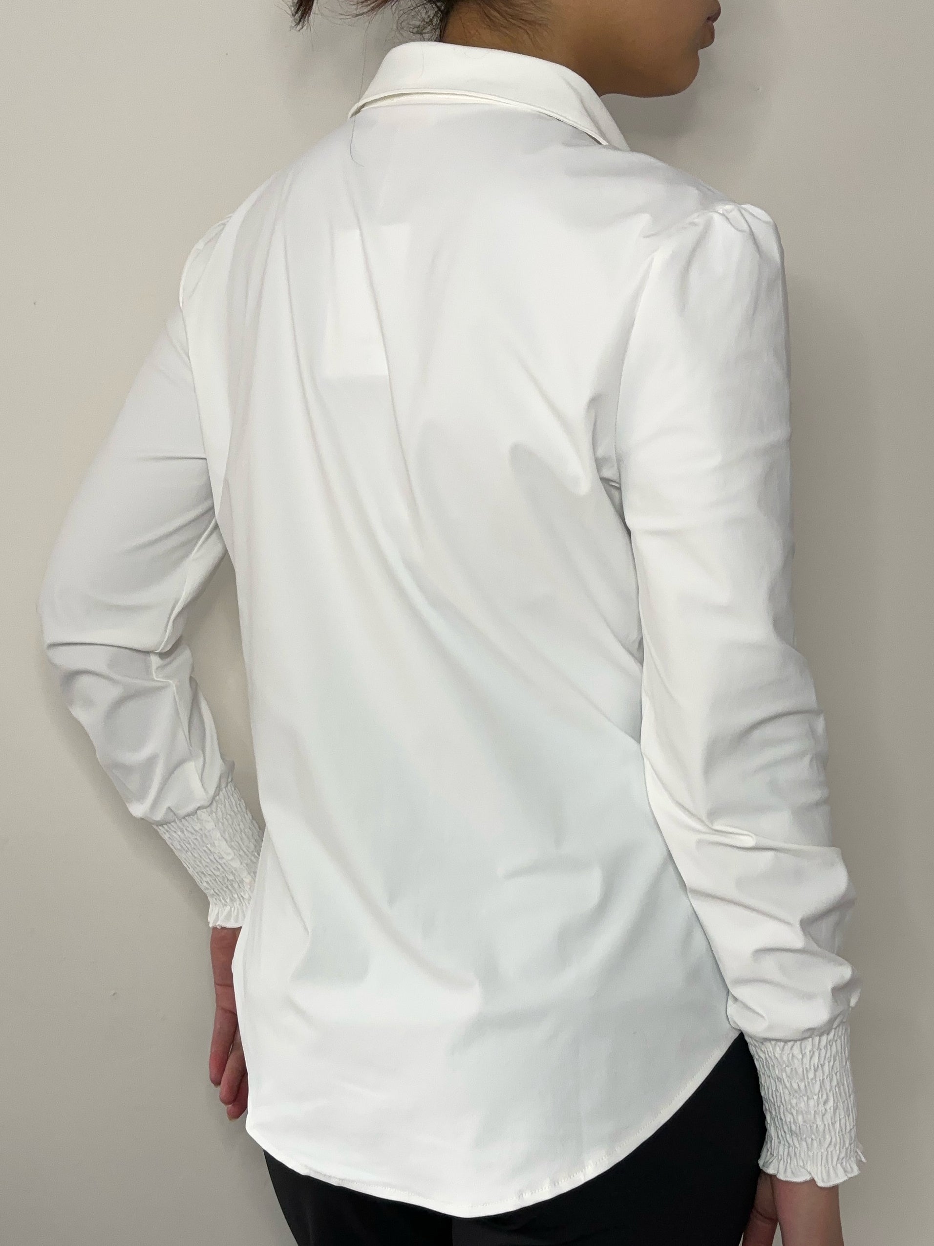 Daelin Daphne Travelstof Blouse off white wit back