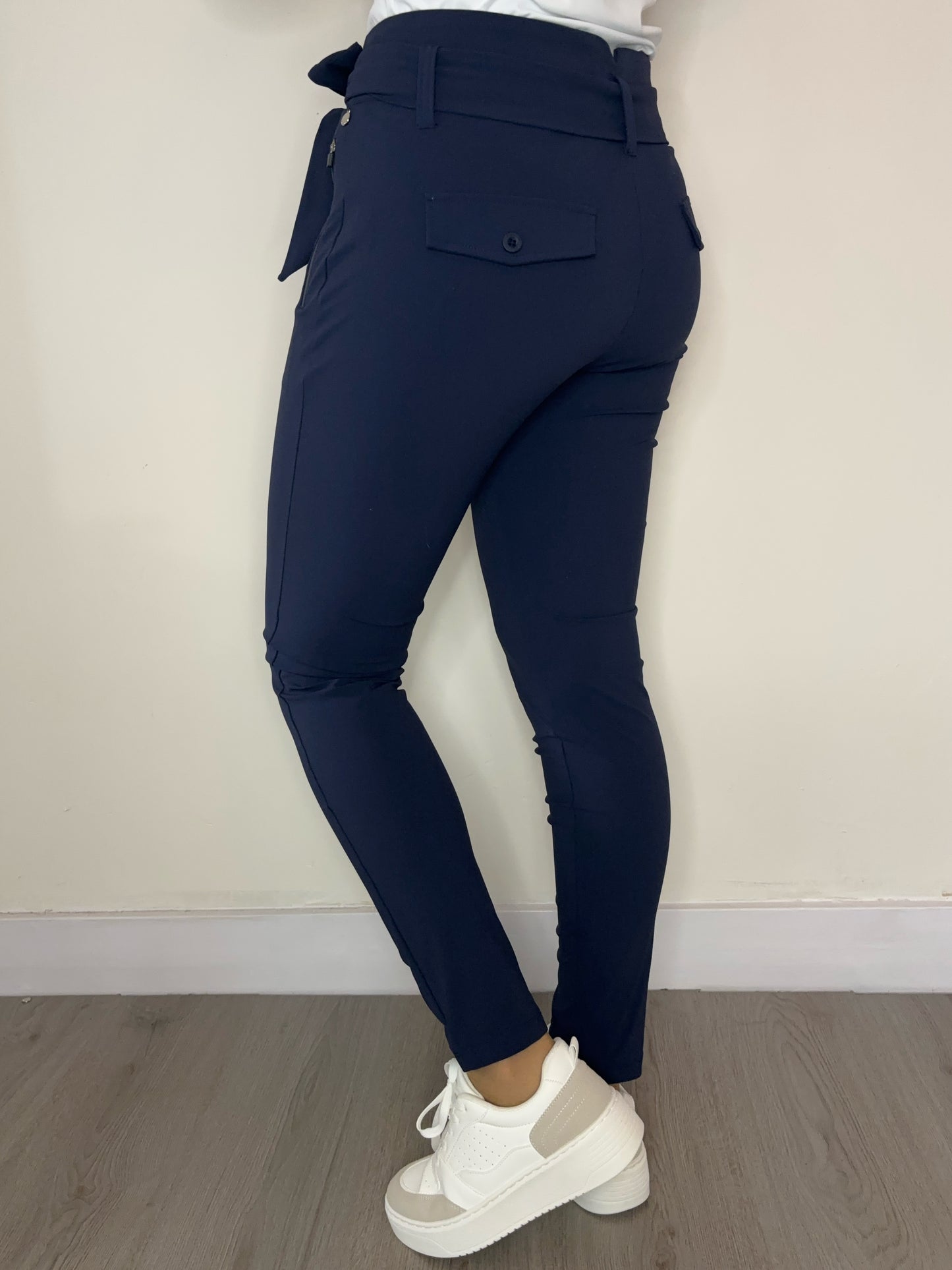 Daelin Foxy Travelstof Broek donker blauw back