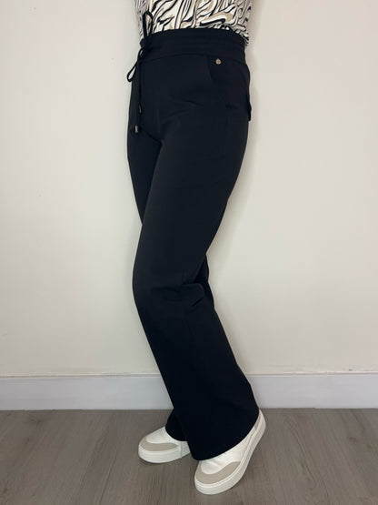 Daelin Helena Travelstof Broek zwart 