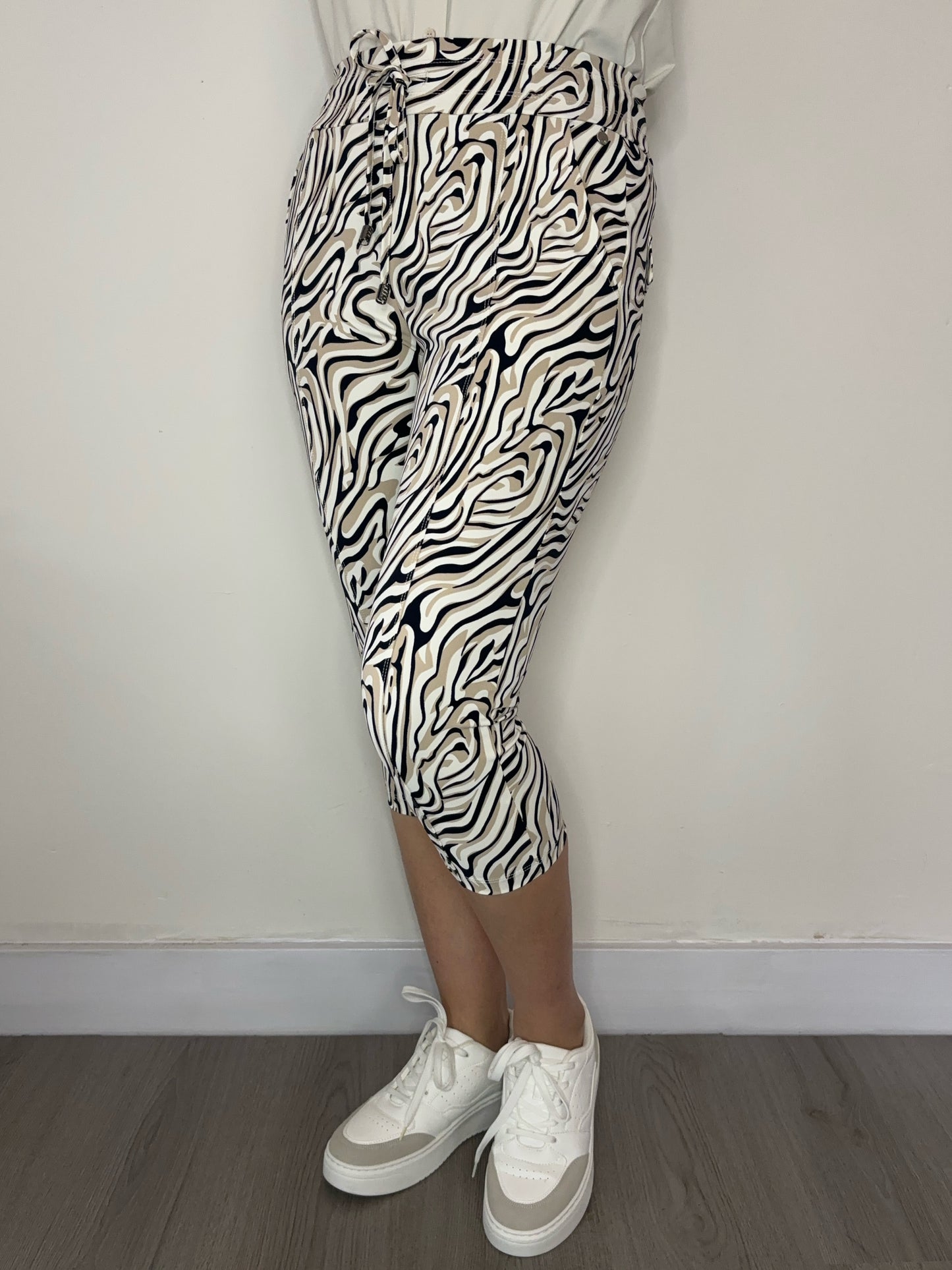 Daelin May Travelstof Broek zebra print 