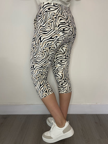 Daelin May Travelstof Broek zebra print back